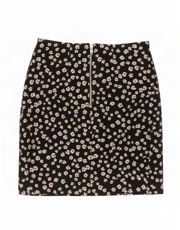 Dorothy Perkins Mini jupe femme UK 8 Small W27 Noir Floral Polyester