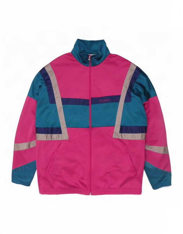 Mc Crae's Veste de Survêtement XL Homme Rose Colourblock