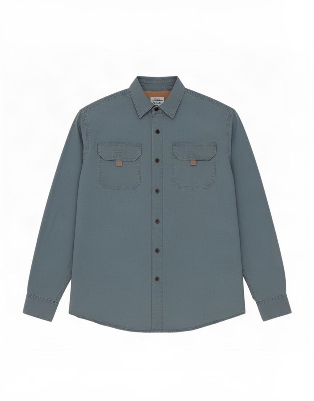 Wrangler Chemise Homme Gris Moyen Coton