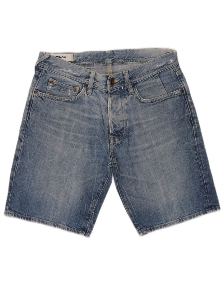 Gas Short En Jean Femme W29 Bleu Moyen Coton