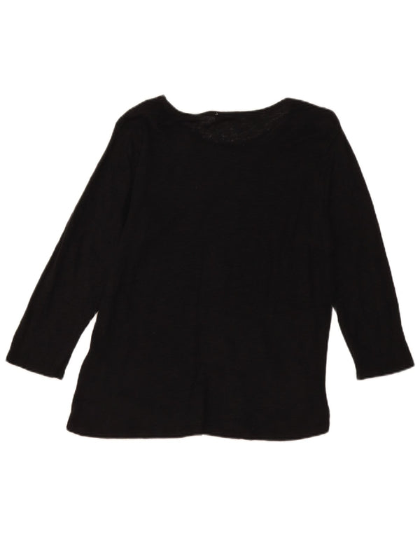 Zara Haut à manches longues pour femme UK 14 Large Noir