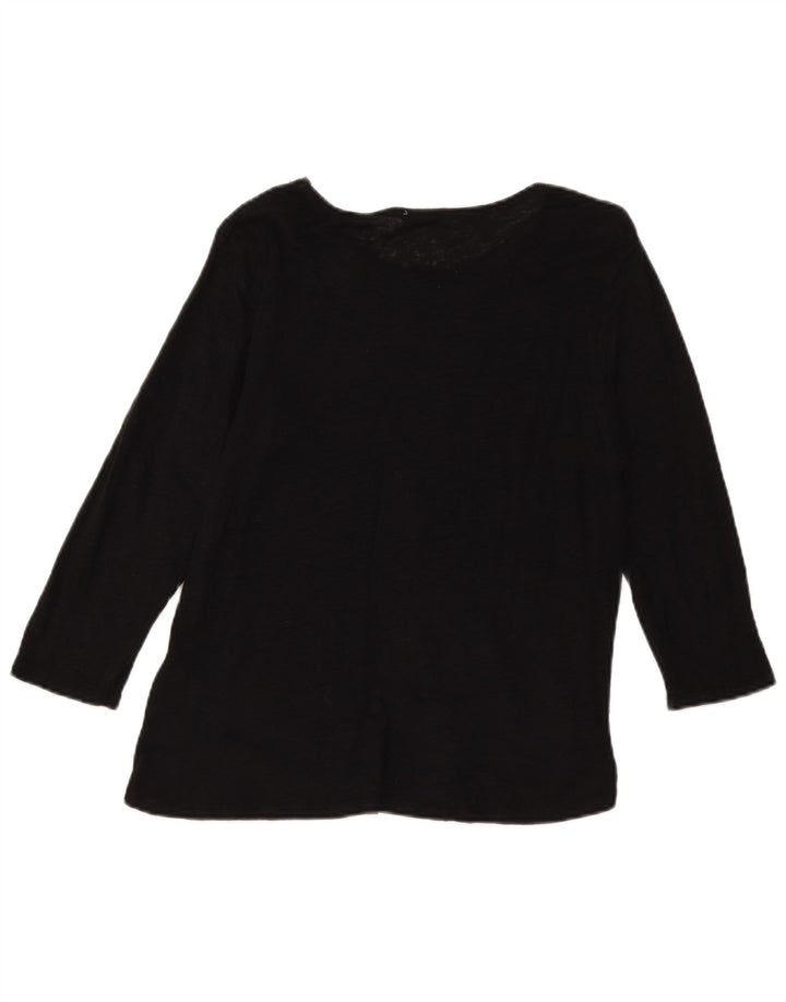 Zara Haut à manches longues pour femme UK 14 Large Noir
