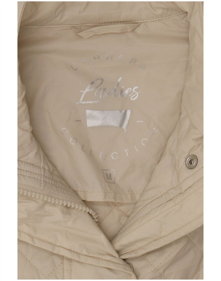 CARRERA Womens Quilted Jacket UK 14 Medium Beige Polyamide