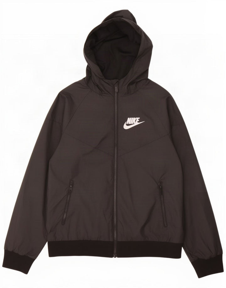Veste de pluie à capuche Nike garçon 10-11 ans noir moyen polyester