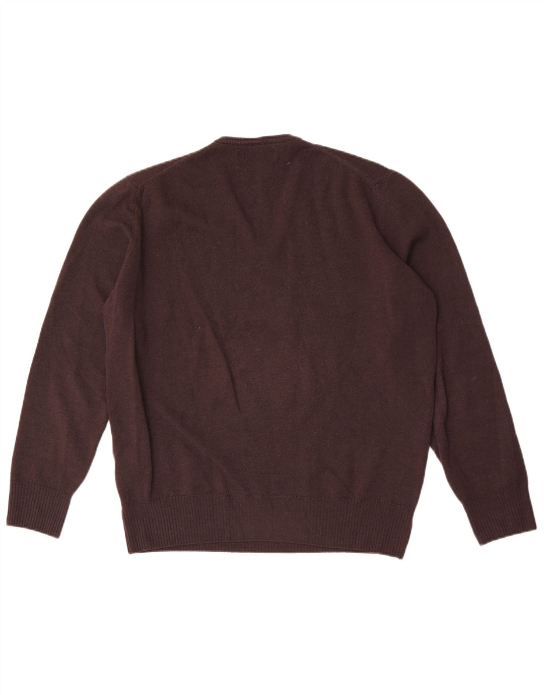 Zara Pull Col V Homme XL Marron Laine