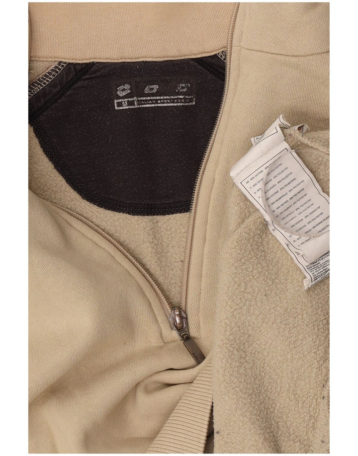 Lotto Sweat-Shirt Col Zippé Homme Coton Beige Moyen
