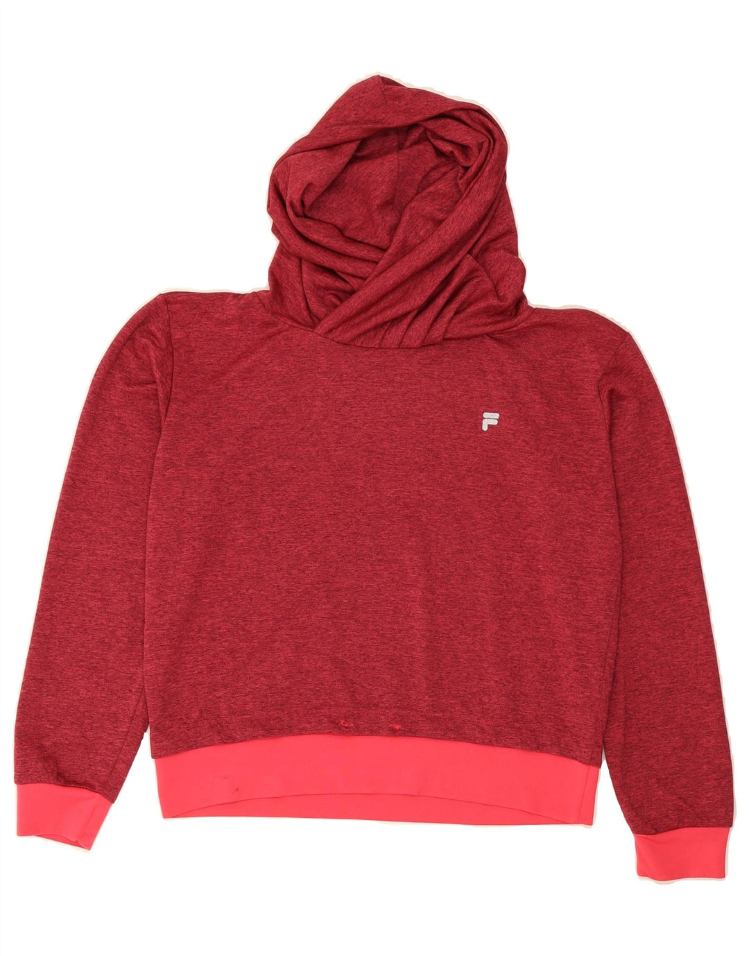 FILA Womens Hoodie Jumper UK 16 Large Red Polyester Vintage Fila and Second-Hand Fila from Messina Hembry 