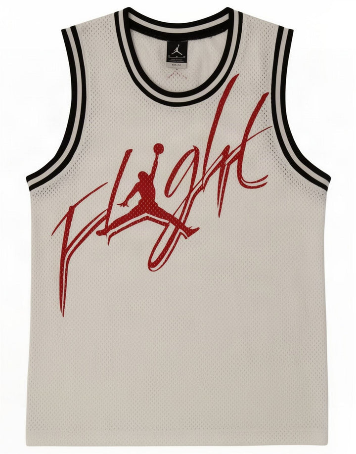Jordan Mens Dri Fit Graphic Vest Top Medium White