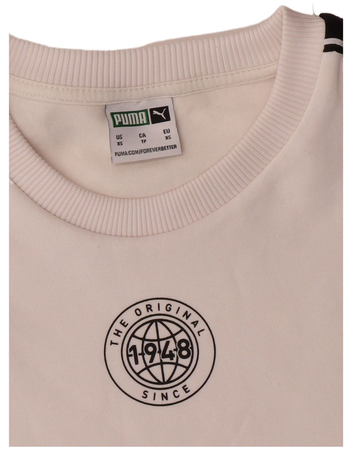 PUMA Sweat-shirt pour homme XS Blanc Polyester