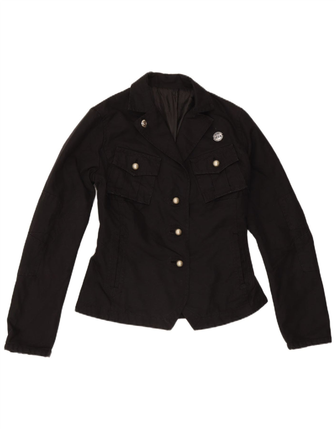 veste utilitaire femme vintage IT 40 Petit coton noir