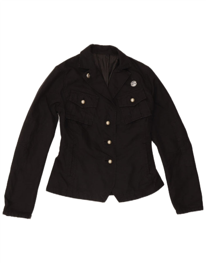 veste utilitaire femme vintage IT 40 Petit coton noir