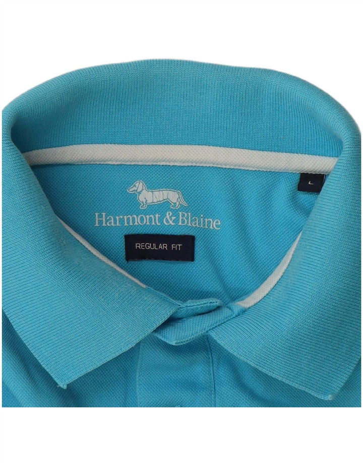 HARMONT & BLAINE Polo Homme Coupe Regular Grand Bleu Coton