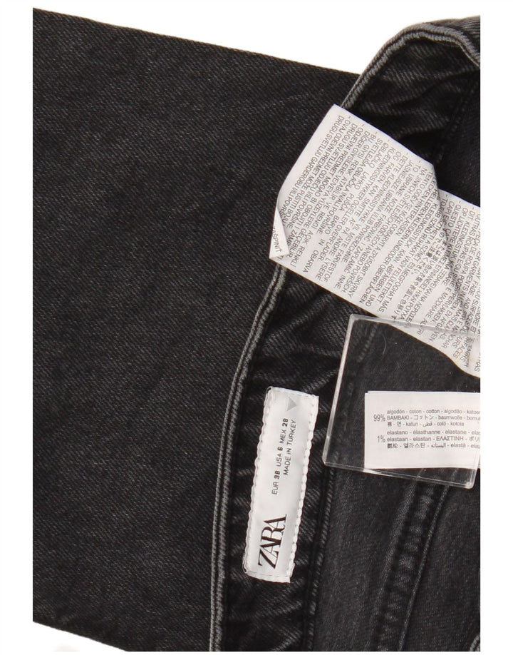 Jean court ZARA femme EU 38 Small W28 L25 coton gris