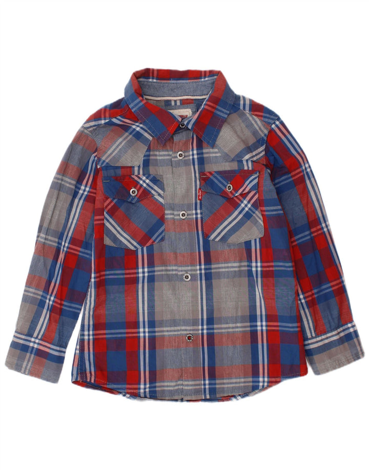 Levi's Chemise Garçon 3-4 ans XS Coton à Carreaux Multicolore