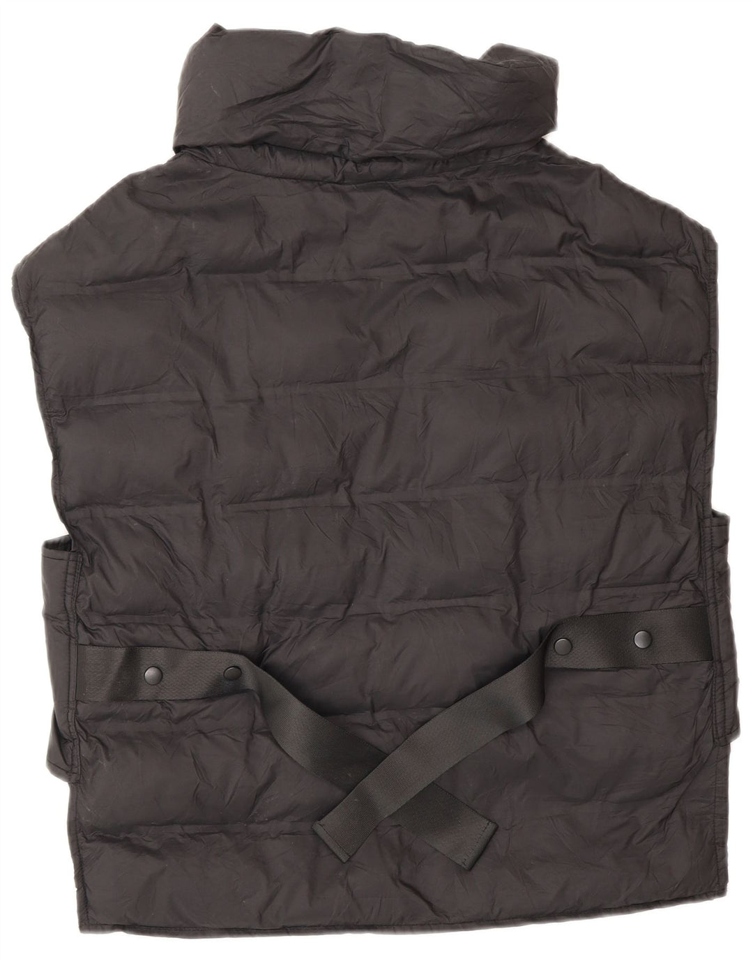 Zara Gilet rembourré surdimensionné pour femme UK 10 Small Noir