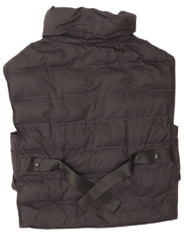Zara Gilet rembourré surdimensionné pour femme UK 10 Small Noir