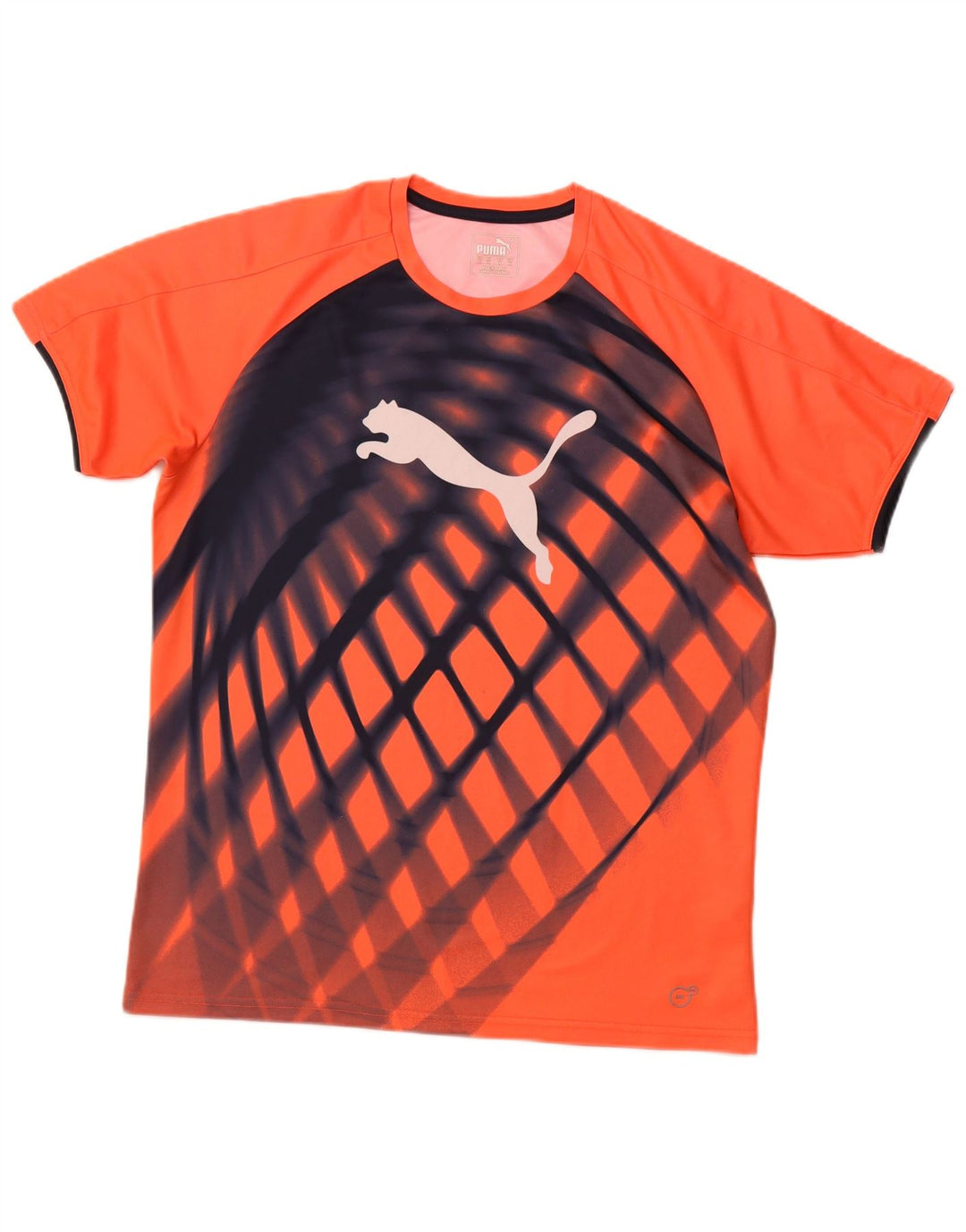 Puma T-Shirt Graphique Homme Orange Moyen à Carreaux
