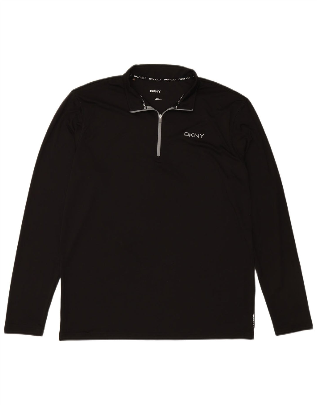DKNY Haut de survêtement pour homme avec col zippé et polyester Noir Taille L