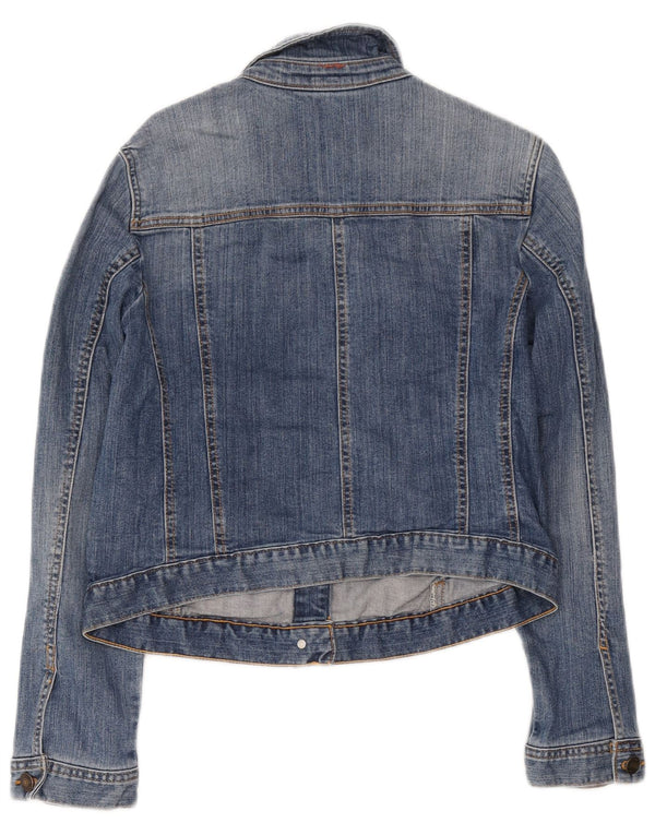 Joules Veste en jean courte pour femme UK 16 Large Bleu Coton