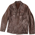 Veste en cuir homme vintage IT 48 Cuir marron moyen