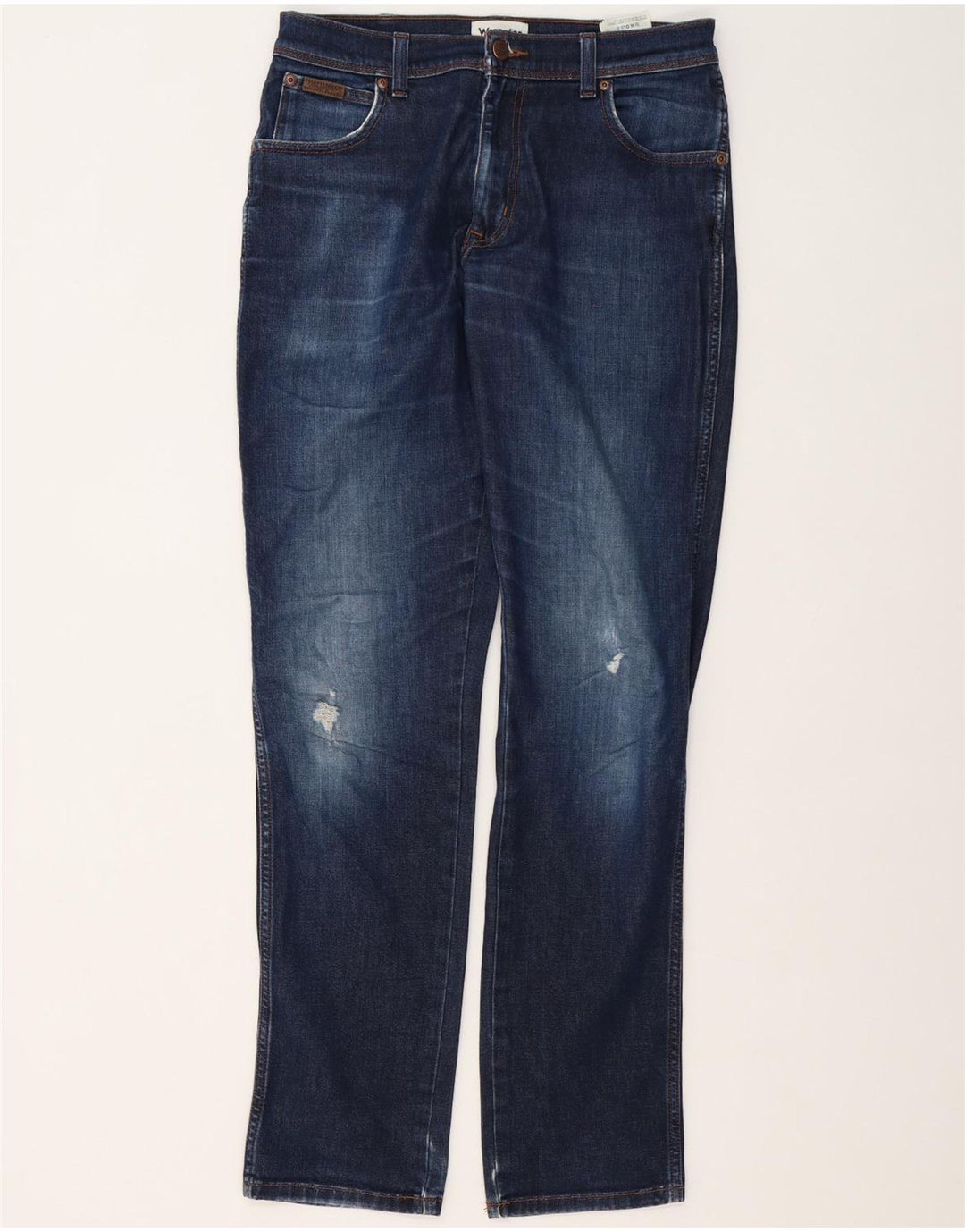 Wrangler Jean Slim Texas Vieilli Homme W31 L34 Bleu Coton