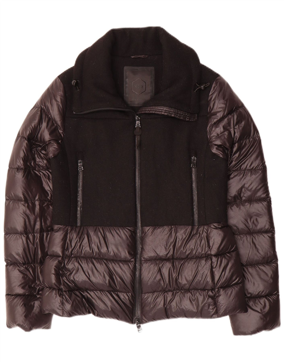 HOX Veste matelassée pour femme UK 12 Medium Noir Colorblock Polyester