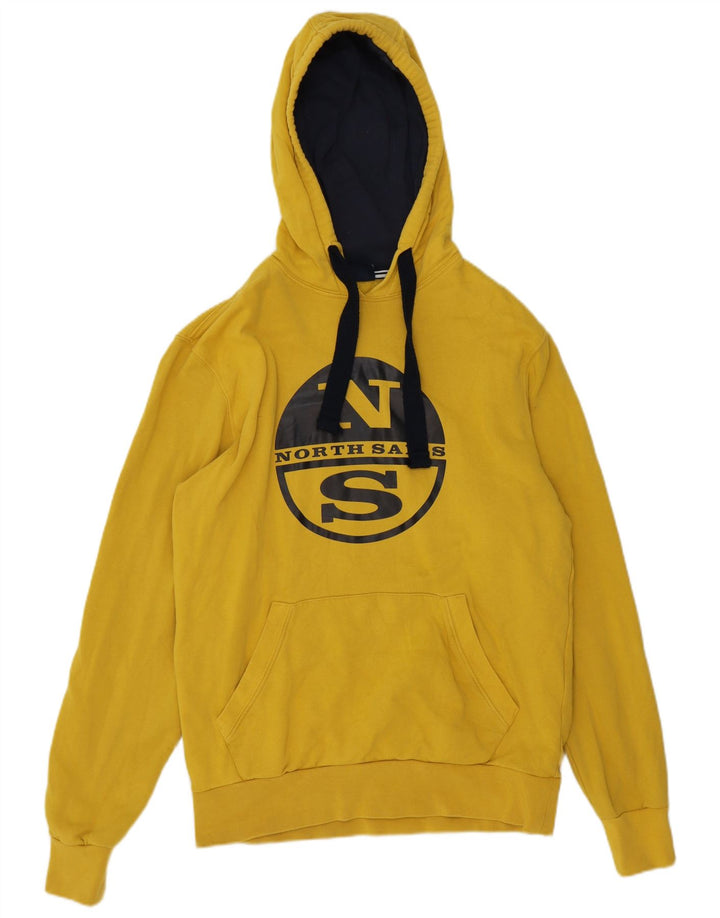 North Sails Pull à Capuche Graphique Homme Jaune Moyen Coton