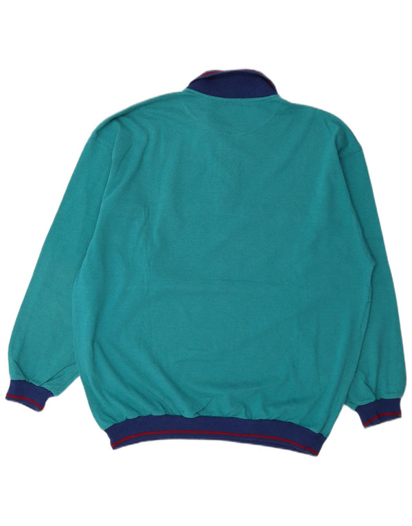 Campagnolo Mens Loose Fit Graphic Sweatshirt Jumper IT 50 Medium Turquoise
