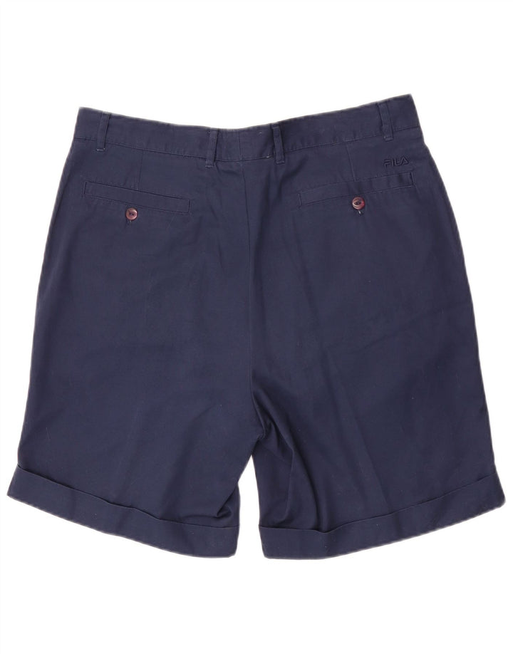 Fila Short Chino Femme W34 Large Bleu Marine Coton