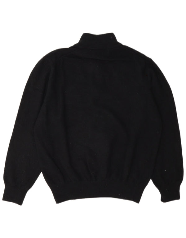 Fred Perry Pull à col zippé pour femme UK 18 XL Laine noire