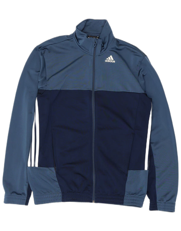 Adidas Veste de survêtement graphique pour homme UK 40/42 Bleu moyen Colourblock