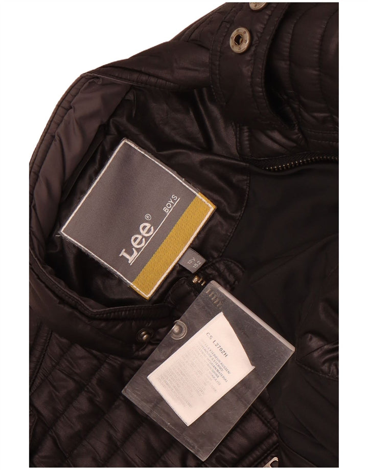 Lee Veste matelassée militaire garçon 11-12 ans Noir Polyester