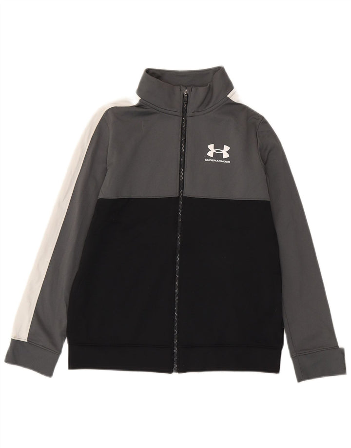 Under Armour Veste de Survêtement Garçon 9-10 Ans Gris Moyen Colourblock