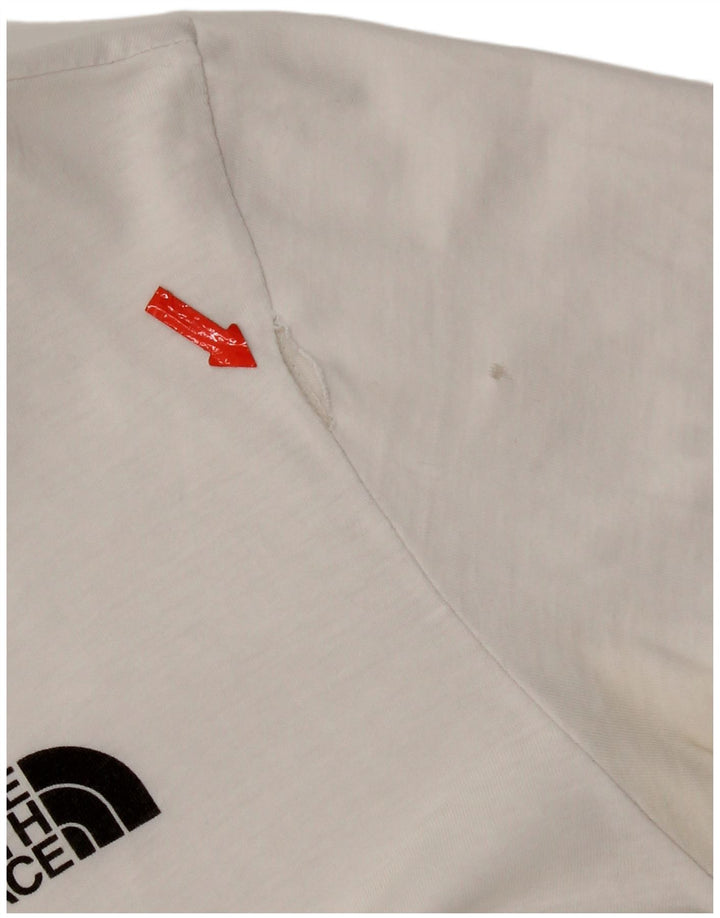 The North Face T-Shirt Top Femme Blanc Moyen Coton