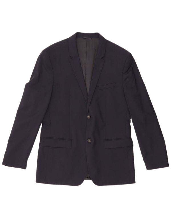 Calvin Klein Veste blazer à 2 boutons pour homme IT 52 XL Bleu marine Laine vierge