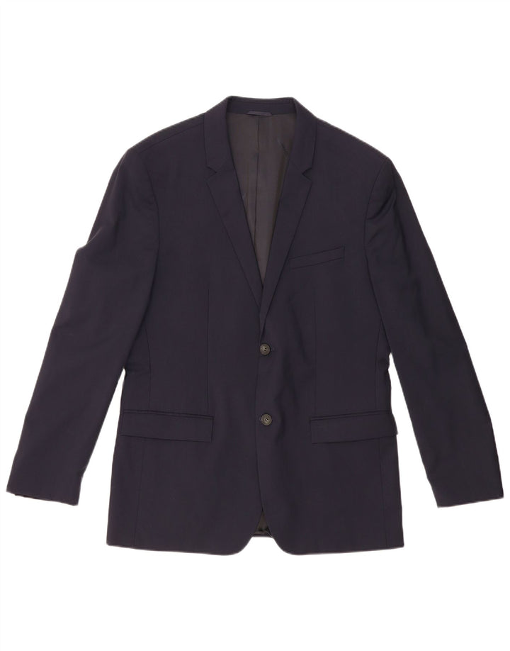 Calvin Klein Veste blazer à 2 boutons pour homme IT 52 XL Bleu marine Laine vierge
