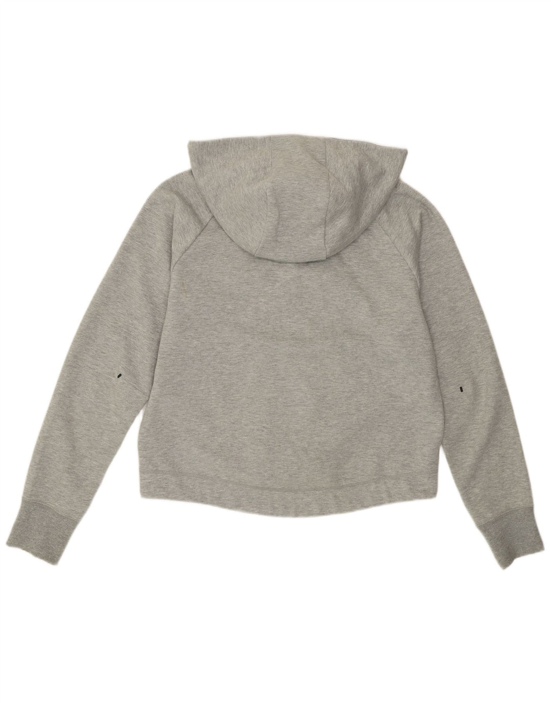 Nike Pull à capuche zippé surdimensionné pour femme UK 10 Petit coton moucheté gris