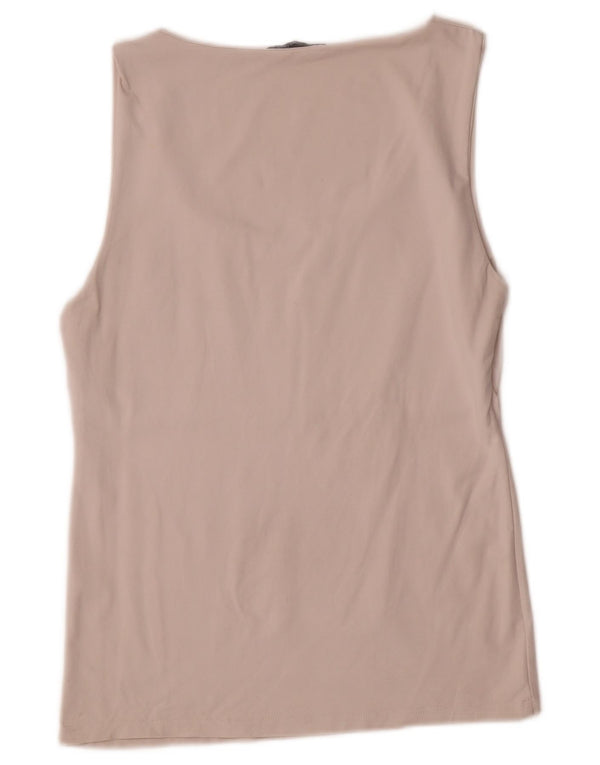 Zara Femme Débardeur UK 14 Large Blanc Polyamide