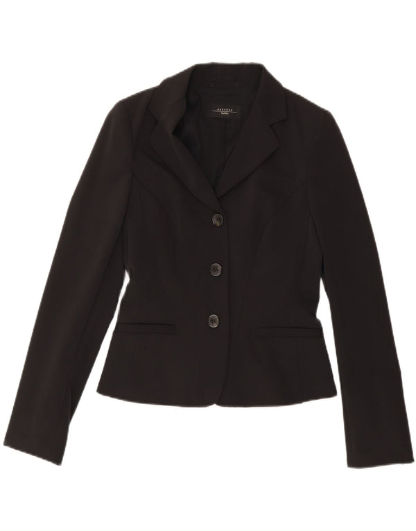 Max Mara Veste blazer week-end à 3 boutons pour femme UK 10 Small Noir Polyester