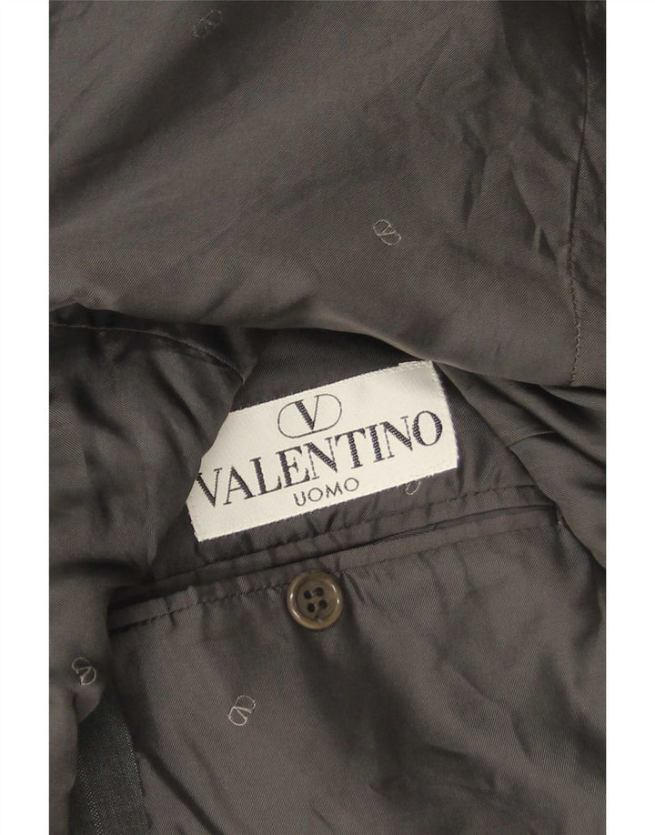 Valentino Veste Blazer 3 Boutons Homme IT 50 Large Gris Laine Vierge