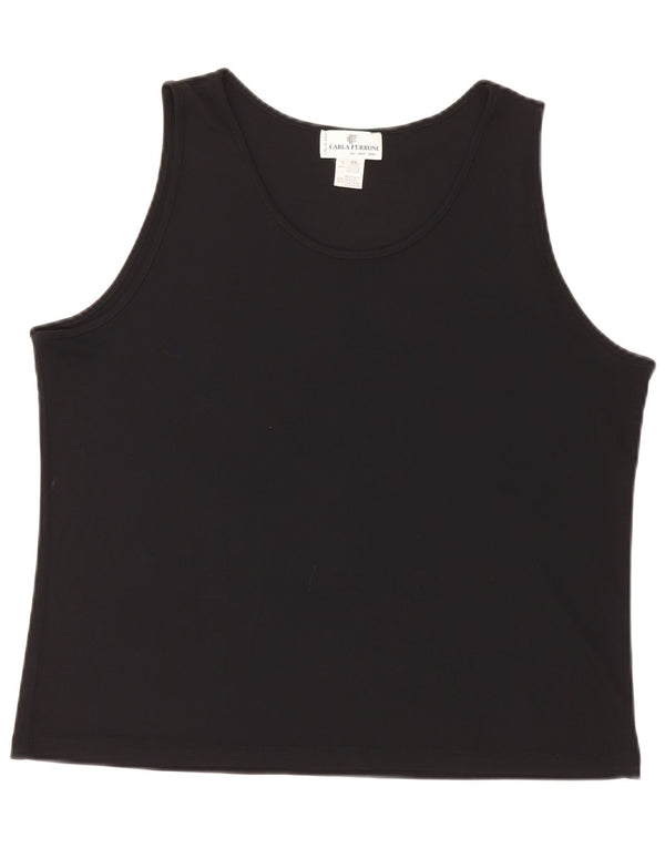 CARLA FERRONI Chemisier sans manches Lady Jane pour femme UK 20 2XL Noir