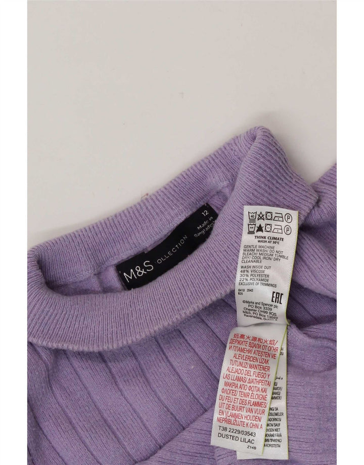 Marks & Spencer Pull col roulé pour femme UK 12 Violet moyen