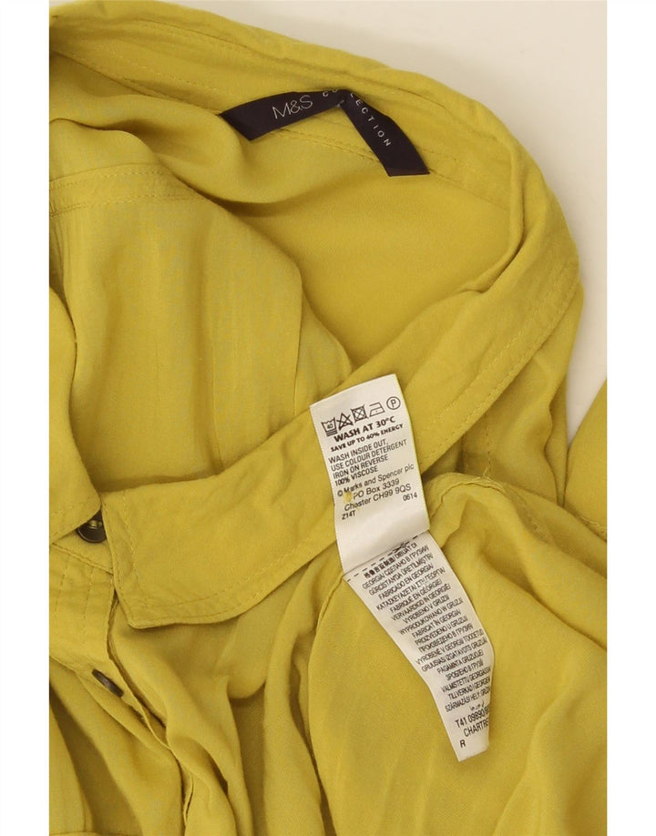 Marks & Spencer Chemisier Femme UK 20 2XL Jaune Viscose