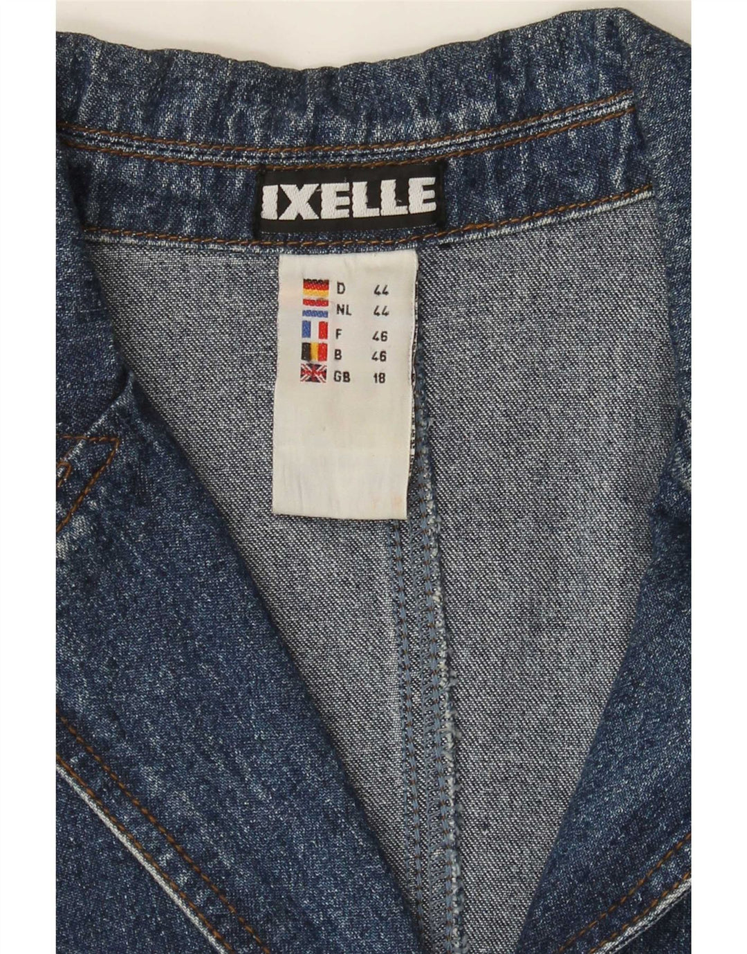vintage Femme Denim Manteau UK 18 XL Coton Bleu
