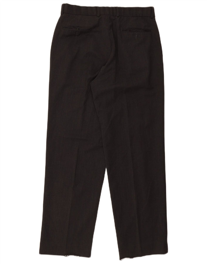 MARKS & SPENCER Pantalon de Costume Droit Homme W30 L30 Gris Polyester