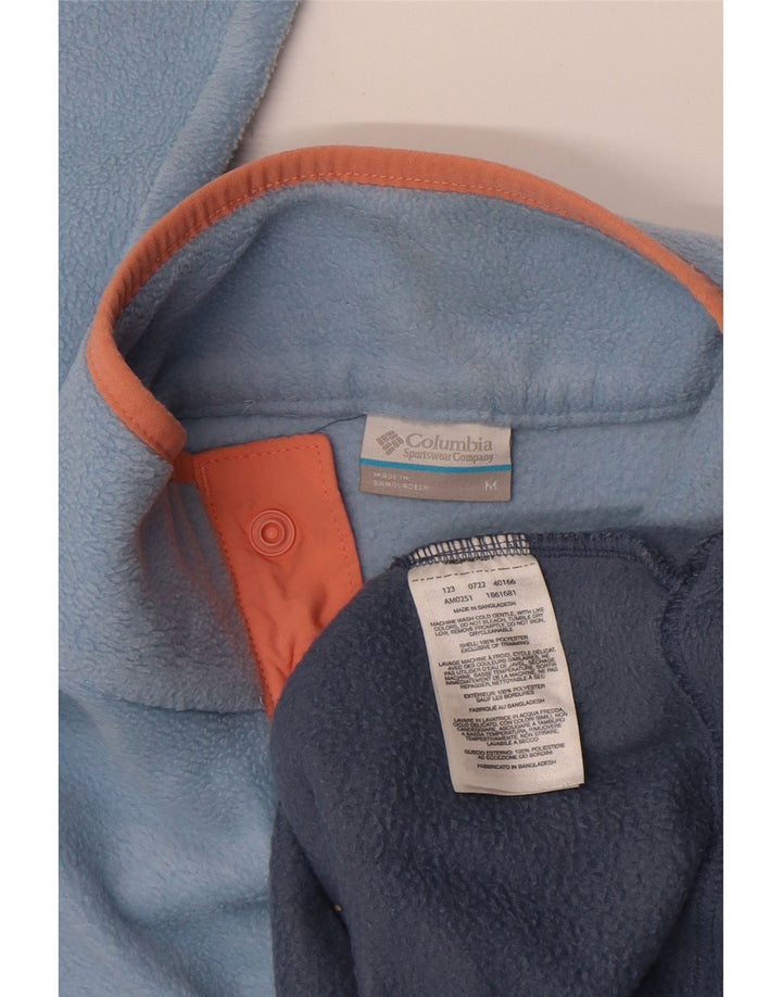 Columbia Pull Polaire à Col Boutonné Homme Bleu Moyen Polyester Colorblock