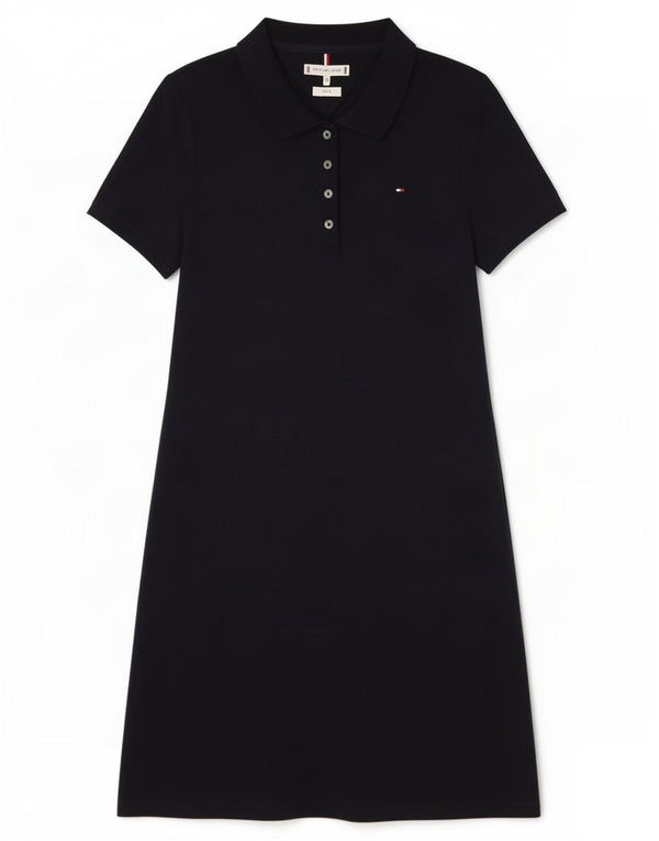 Tommy Hilfiger Robe polo coupe slim pour femme UK 18 XL Bleu marine Coton