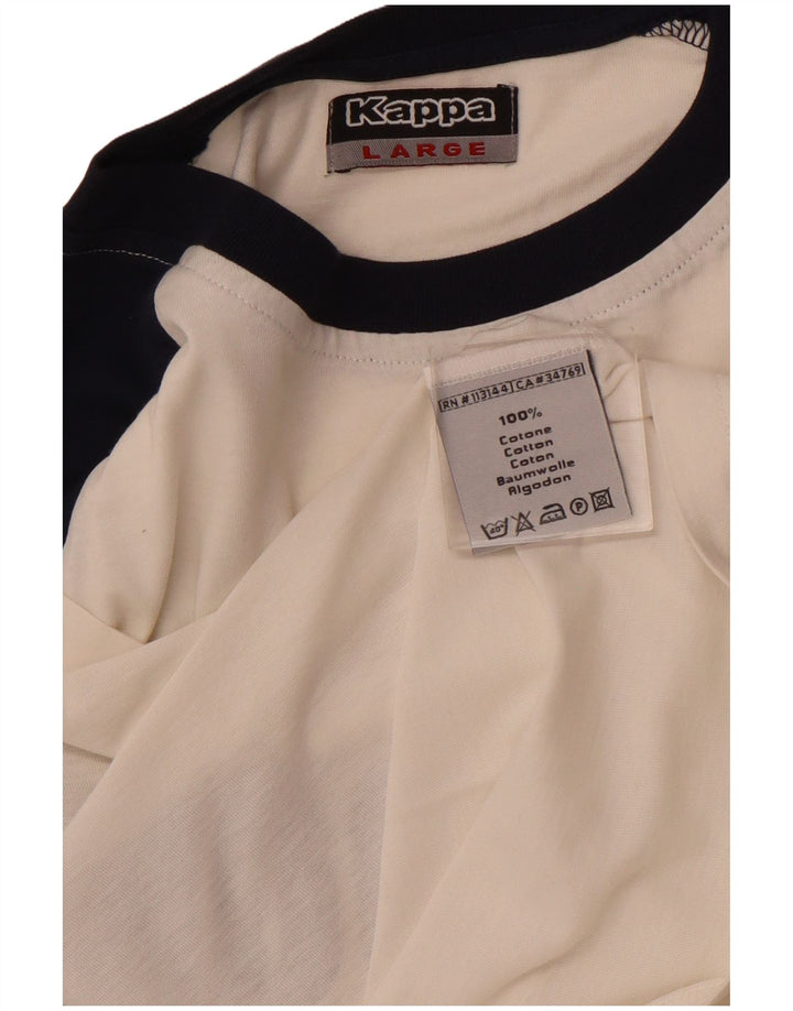 KAPPA Débardeur Graphique Homme Grand Blanc Colorblock Coton