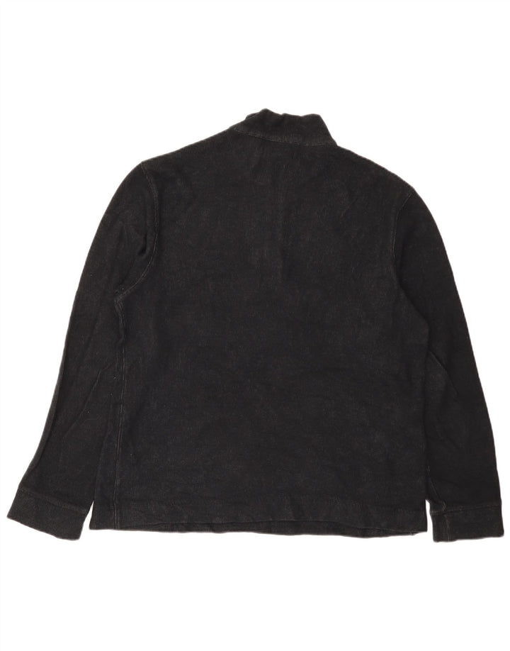 Calvin Klein Pull à col zippé pour homme en coton noir moyen
