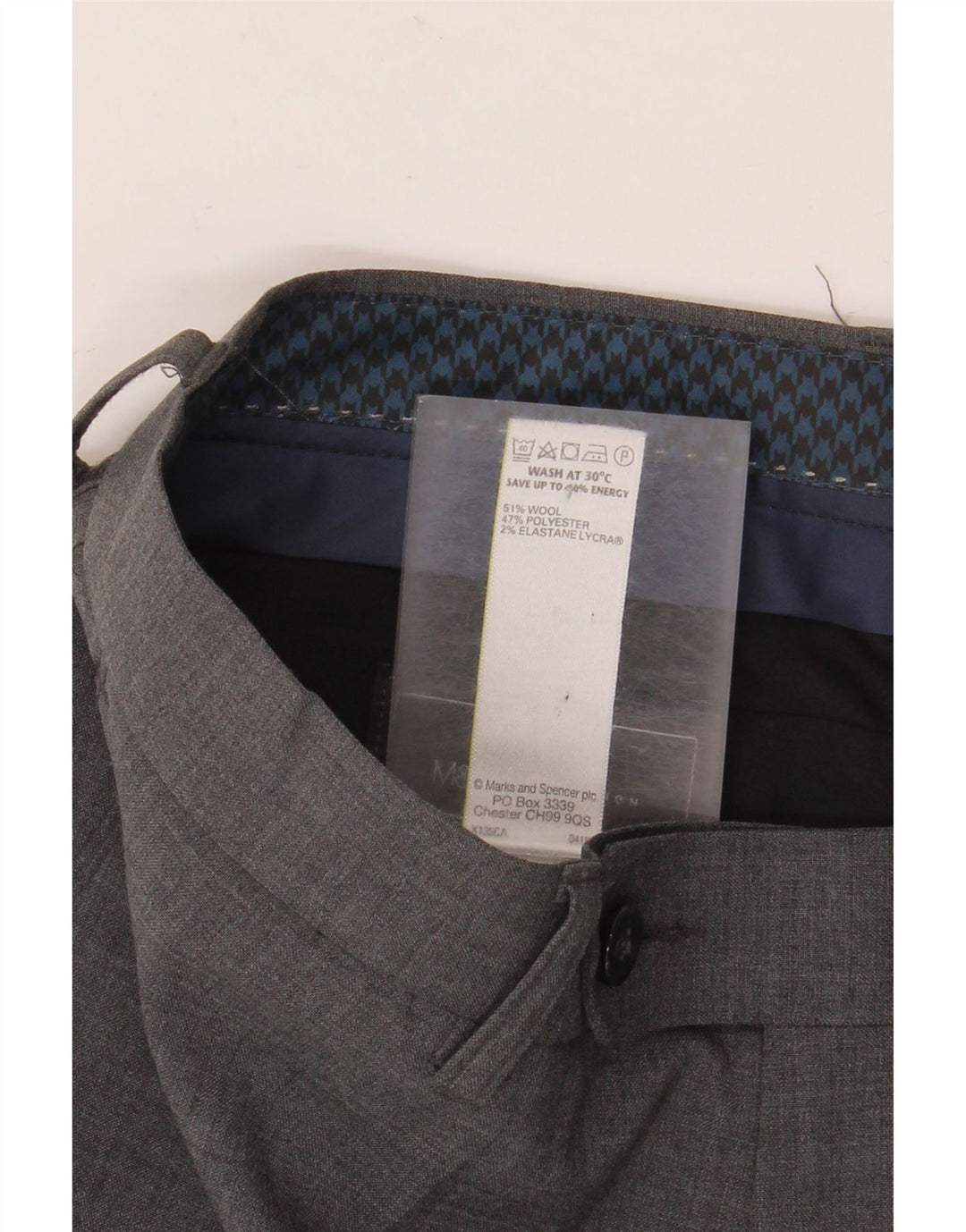 Marks & Spencer Pantalon de costume slim coupe ajustée pour homme W32 L33 Gris laine